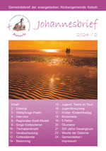 Bild der Titelseite des aktuellen Johannesbriefes, Ausgabe 2024 / 2